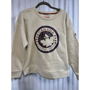 Canada Weather Gear Women's Logo Printed Crewneck Fleece Sweatshirt ~ M
